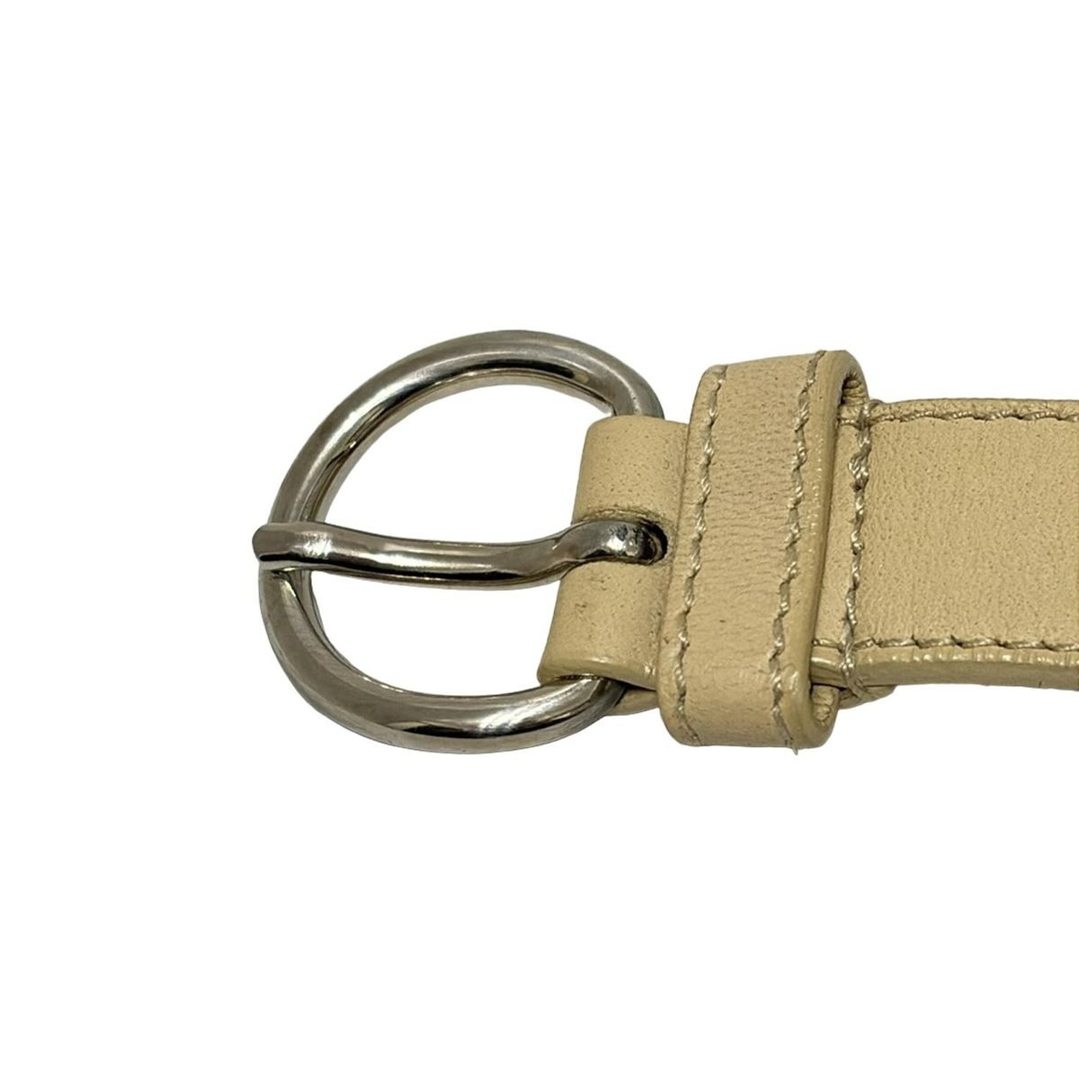  ジルサンダー ベルト 85 34 - ベージュ 編み込み レザー ベルト 小物