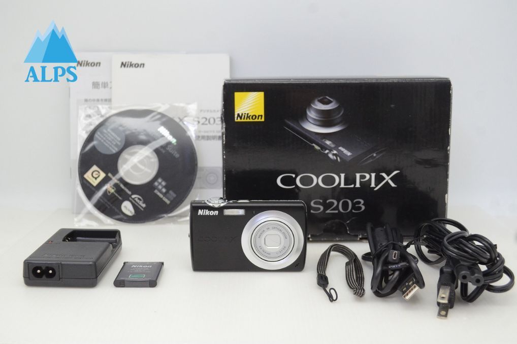 良品 Nikon ニコン COOLPIX S203 コンパクトデジタルカメラ ブラック