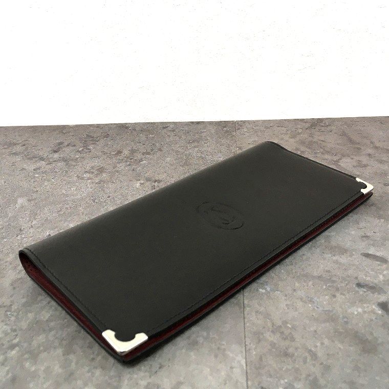 送料込み！ 極美品 Cartier 長財布 L3000583 マストライン 箱付き 140