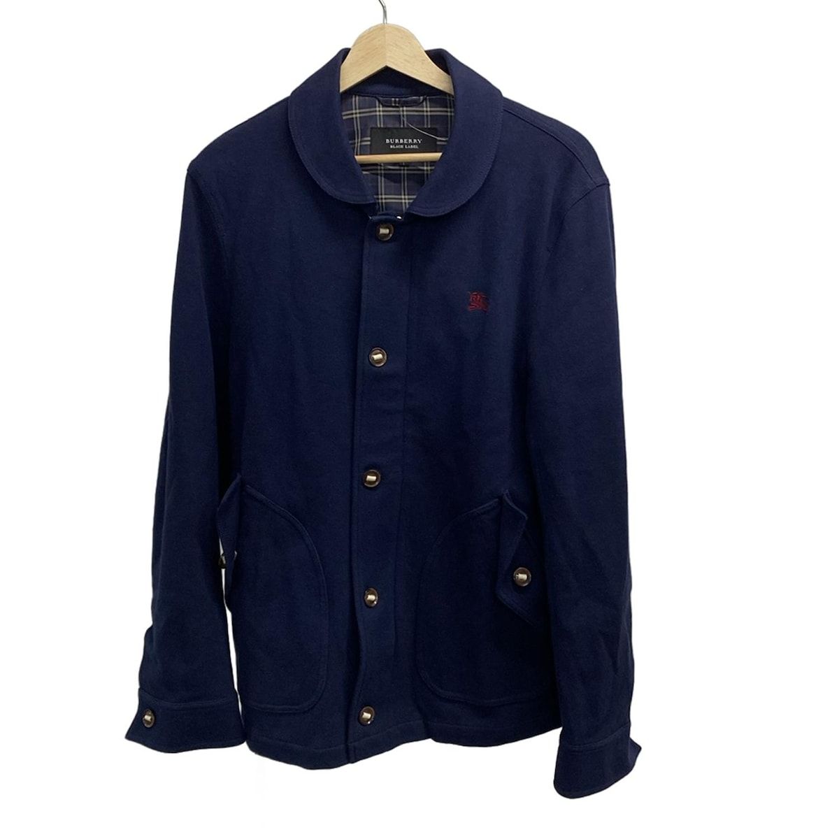 Burberry Black Label バーバリーブラックレーベル ブルゾン サイズL メンズ ネイビー 長袖 ジップアップ 春 秋