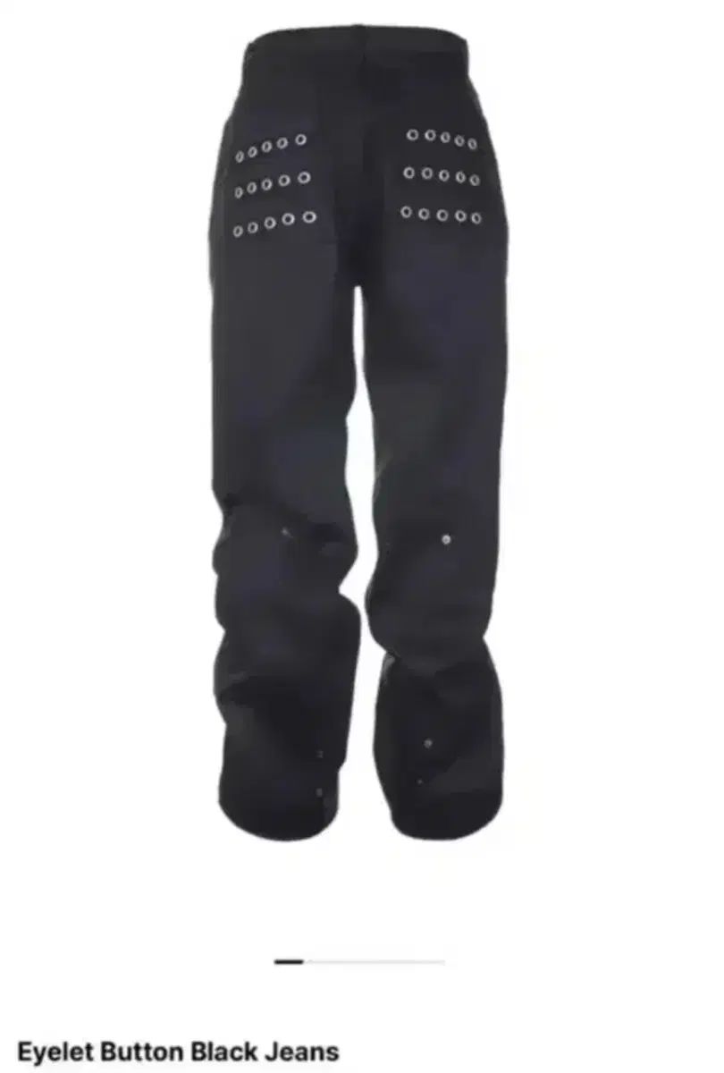 ビアクセス ズボン アイレット ボタン デニムパンツ