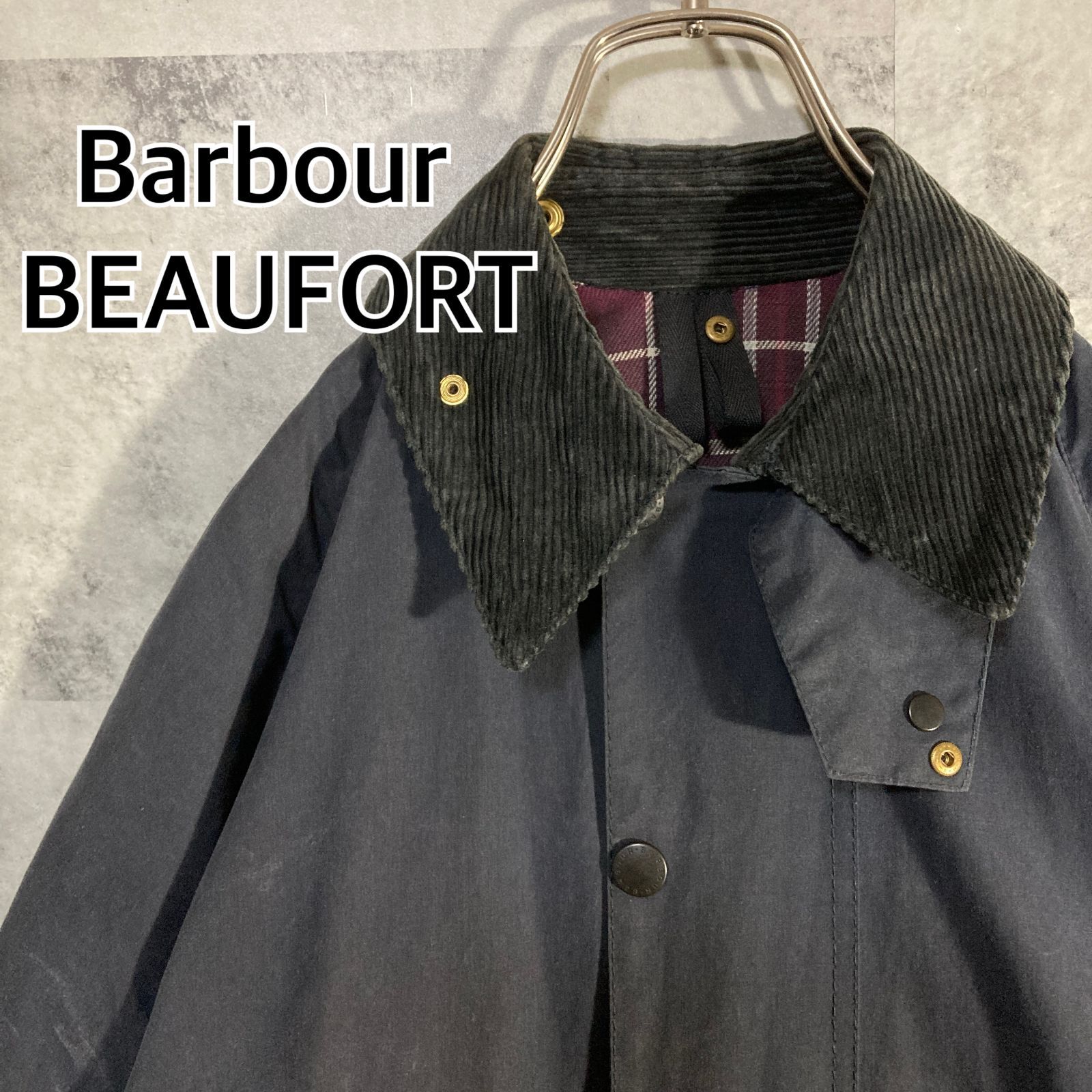英国製 90 s Barbour バブアー オイルドジャケット ビューフォート ネイビー 32