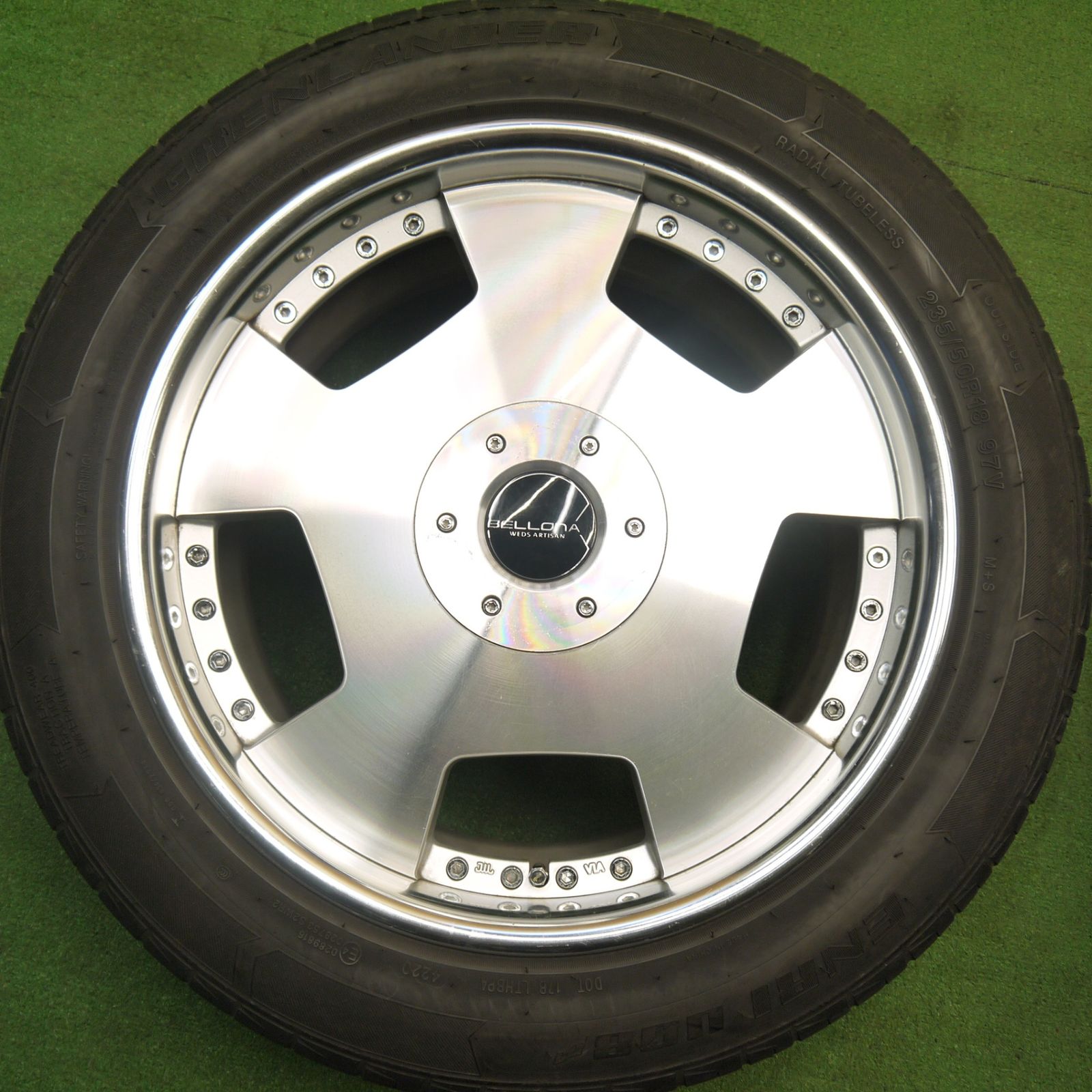  バリ溝 23年 9 5分 235 50 R 18 レーダー Dimax 8 グリンランダー ENRI U 08 BELLONA WEDS ARTISAN ベローナ 18インチ PCD 114 3 5 H ノ 18インチ タイヤ ホイールセット