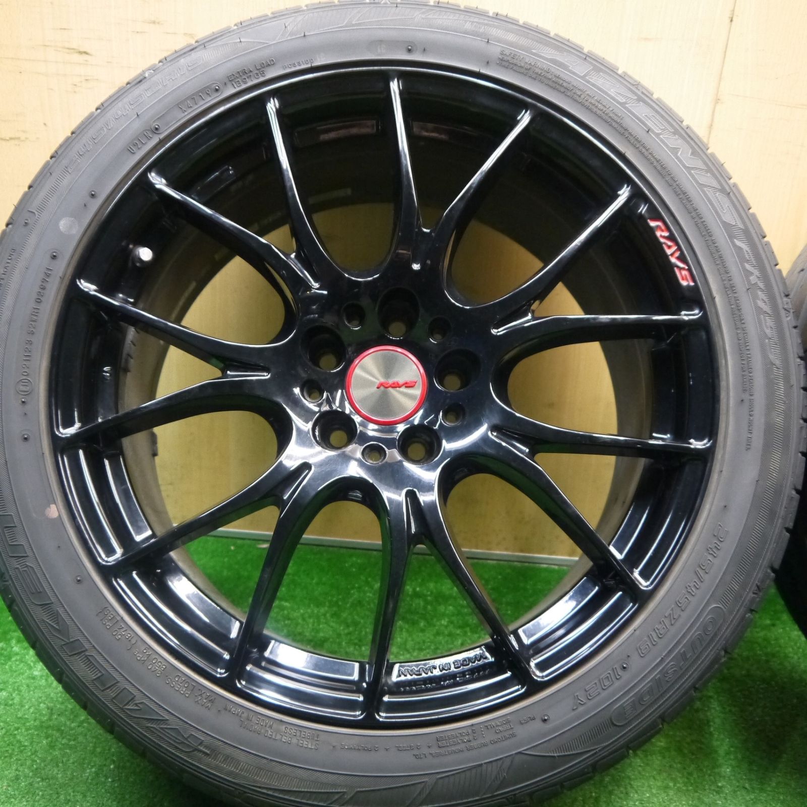 バリ溝 キレイ 8 5分 2本 RAYS HOMURA 2 7 X 245 45 R 19 ファルケン アゼニス FK 453 レイズ ホムラ 19インチ PCD 114 3 5 H ノ