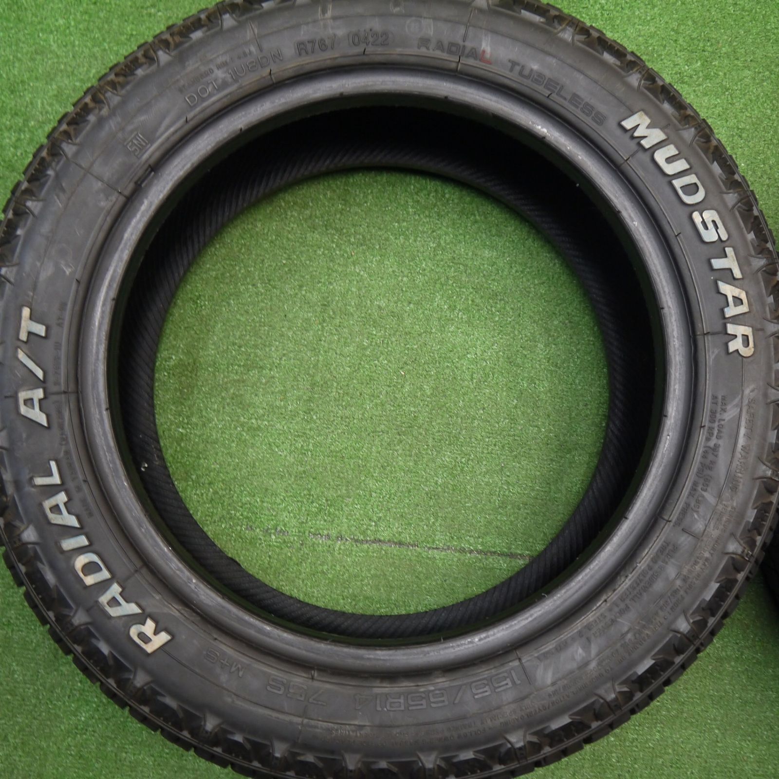  バリ溝 22年 9 5分 155 65 R 14 マッドスター ラジアル A T ホワイトレター MUDSTAR RADIAL タイヤ 14インチ アトレー ハイゼット タント 等 ノタ 14インチ サマータイヤ ノーマルタイヤ