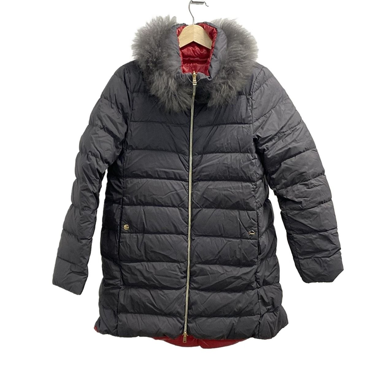 HERNO(ヘルノ) ダウンコート サイズ42 M レディース - ダークグレー