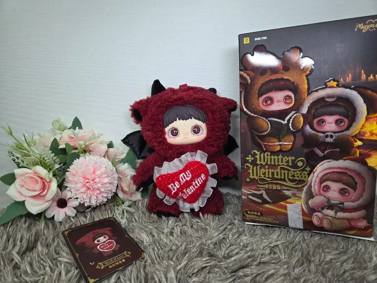 メイメイ赤い悪魔と白いクマのぬいぐるみ ≪TOPTOY×Maymei/メイメイ≫ぬいぐるみキーホルダー/ブラインド