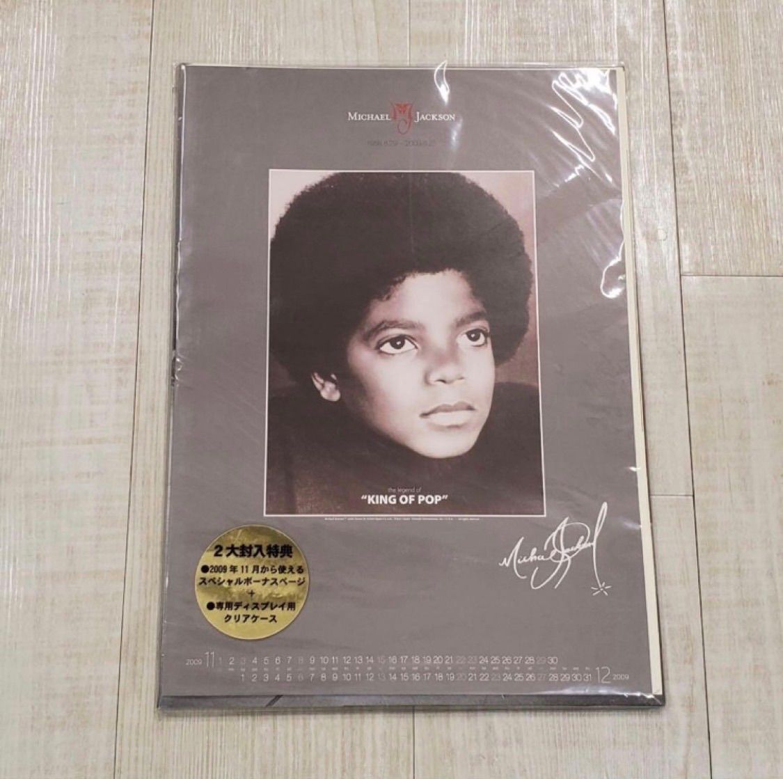 マイケルジャクソン2009年official カレンダー　未開封新品アンティーク 未使用 MICHAEL JACKSON マイケル ジャクソン KING OF POP 2009
