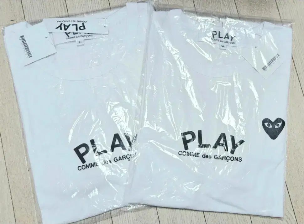 コム デ ギャルソン PLAY ロングスリーブ 白 Tシャツ