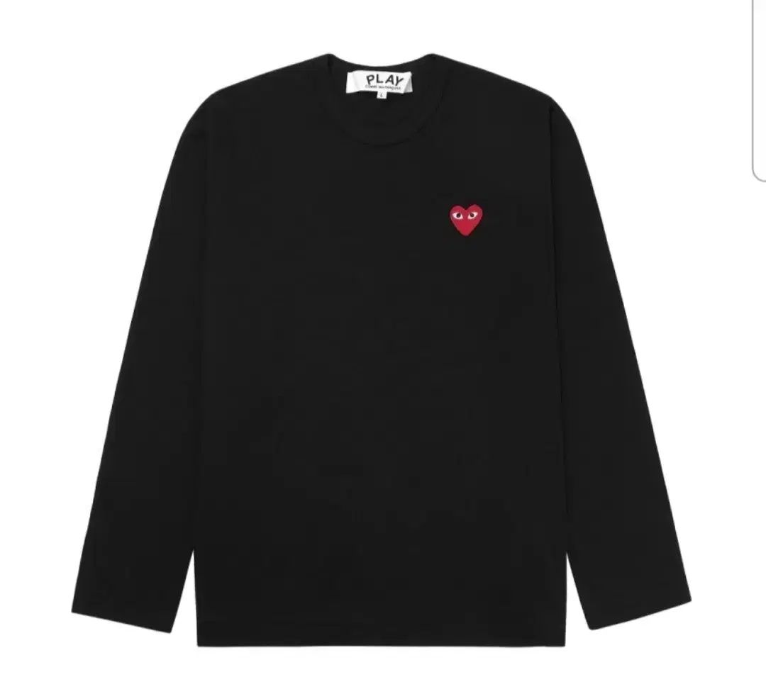 COMME des GARCONS PLAY 黒 ハート 長袖 Tシャツ