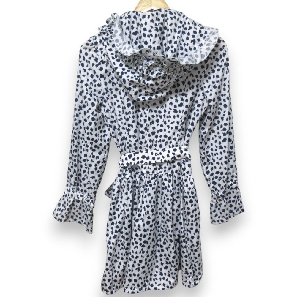 美品 TO BE CHIC トゥービーシック 総柄 フーデッド スプリングコート