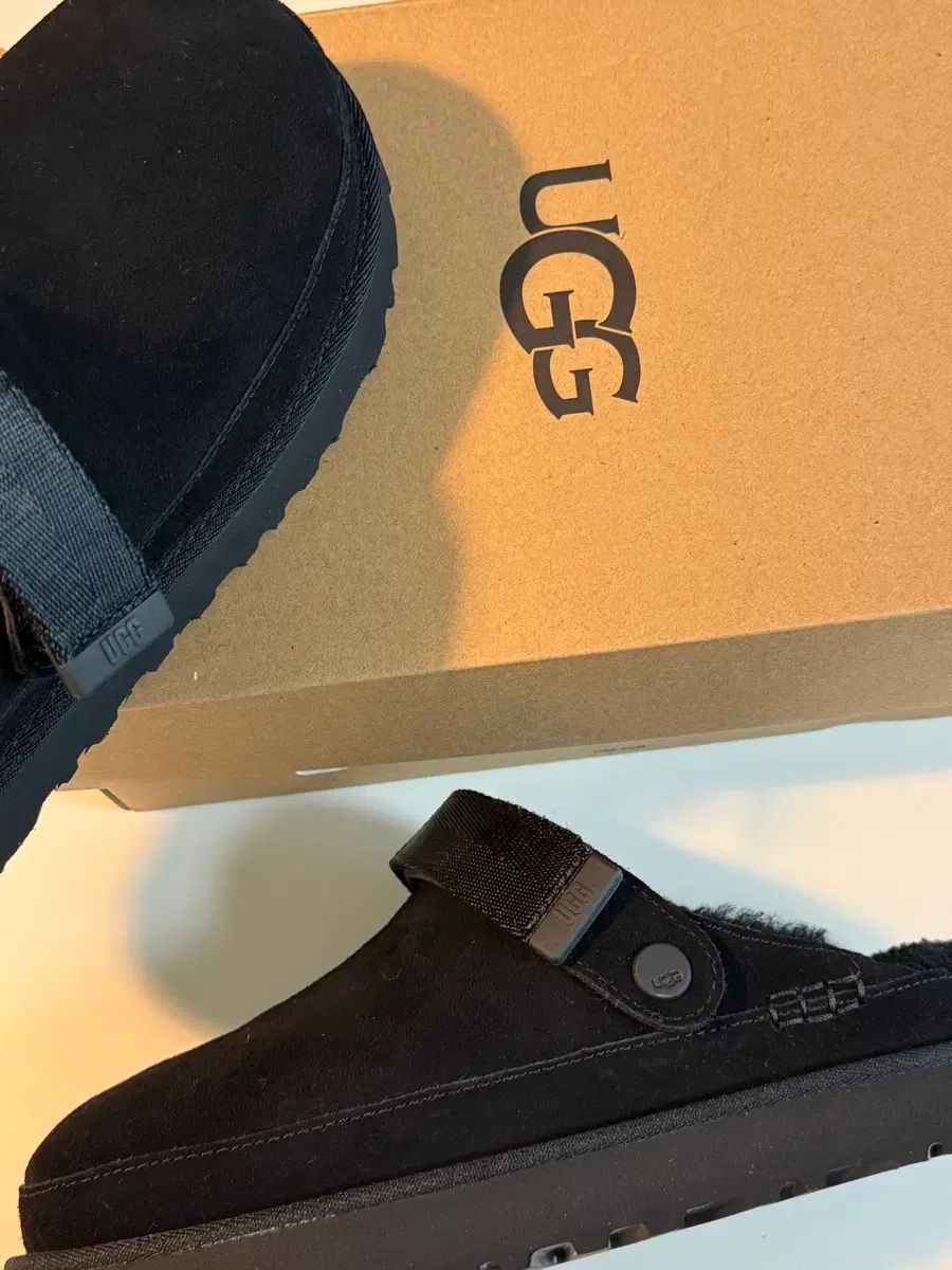 アグ ゴールデンスター クロッグ ファー ブラック