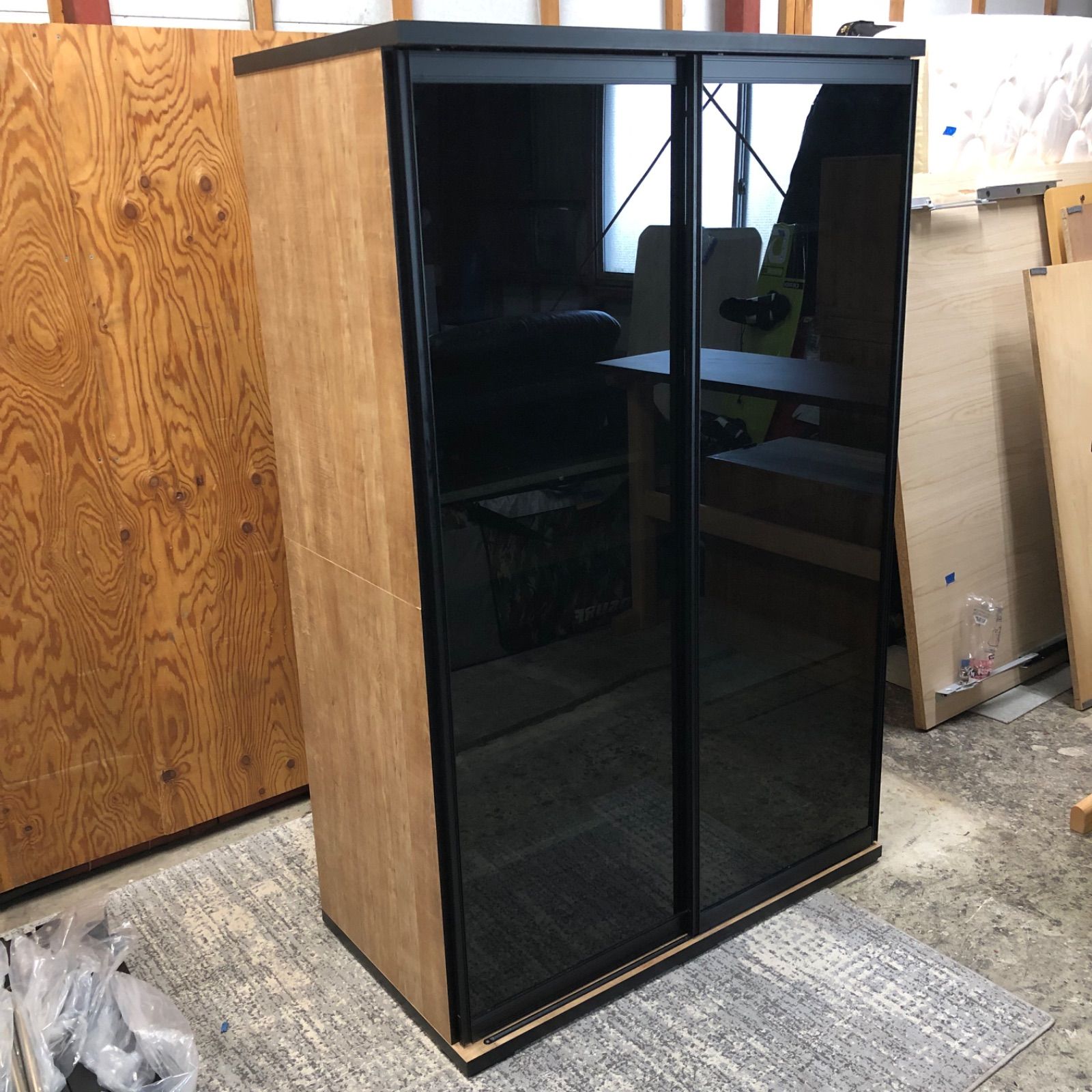 げ交渉 キッチンボード スライドガラス ガラス扉 ダイニングボード 収納