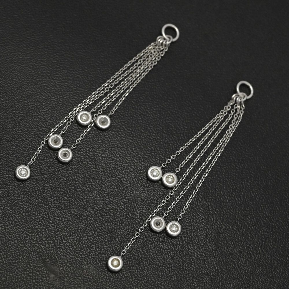 チャーム・ダイヤモンドピアスチャーム/K18WG/750-2.6g/ピアスチャーム