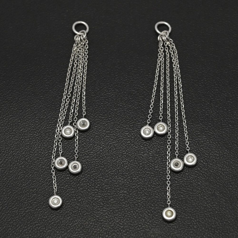  チャーム･ダイヤモンドピアスチャーム K 18 WG 750-2.6 g ピアスチャームのみ ホワイトゴールド 翌日配送可 ♀ S レディース 599932 その他 アクセサリー