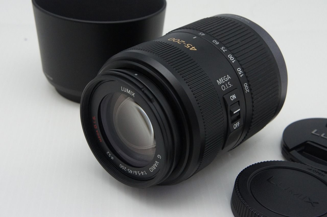 ★外観美品LUMIXGVARIO 45-200 4-5.6 H-FS045200 LUMIX G VARIO 45-200mm/F4.0-5.6 II/POWER O.I.S. H-FSA45200の製品