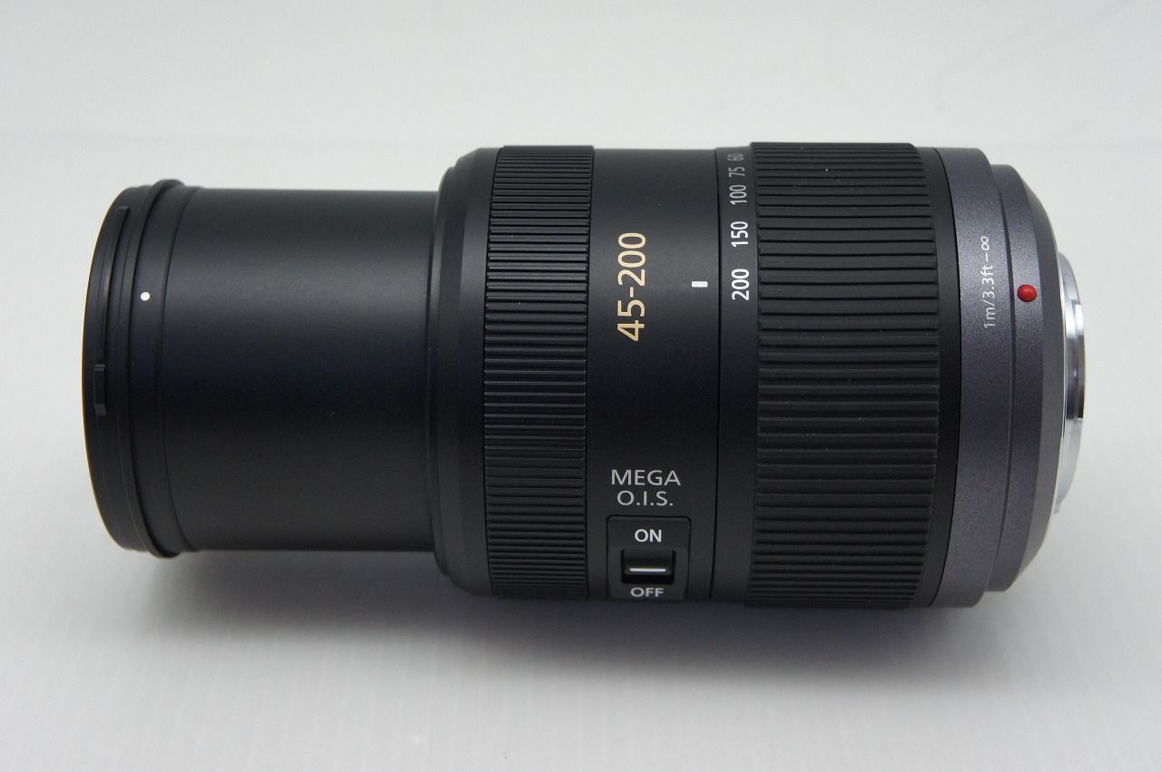 ★外観美品LUMIXGVARIO 45-200 4-5.6 H-FS045200 中古】LUMIX G VARIO 45-200/4.0-5.6 MEGA O.I.S. (H-FS045200) 在庫