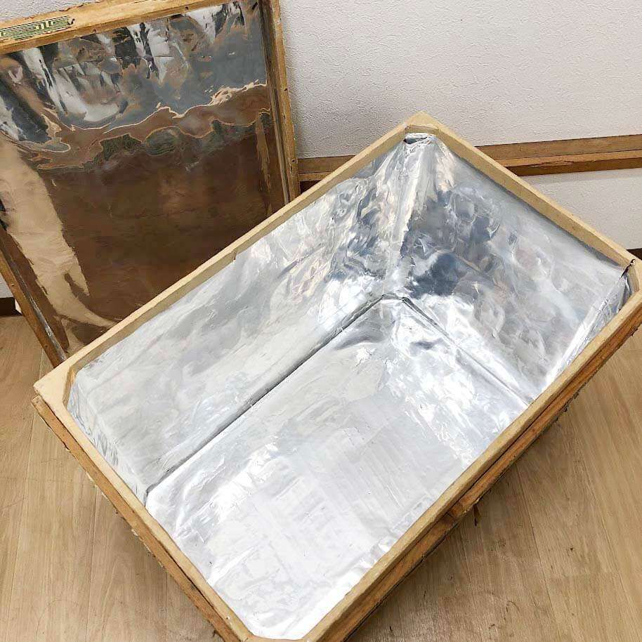 ss8221 【中古】 茶箱 大型 木箱 木製 収納箱 赤澤屋望月商店 昭和
