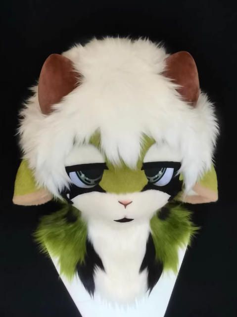 着ぐるみヘッド 羊 NO 472 緑 全頭ヘッド ケモノ ファースーツ ぬいぐるみ コスプレ コスチューム kigurumi