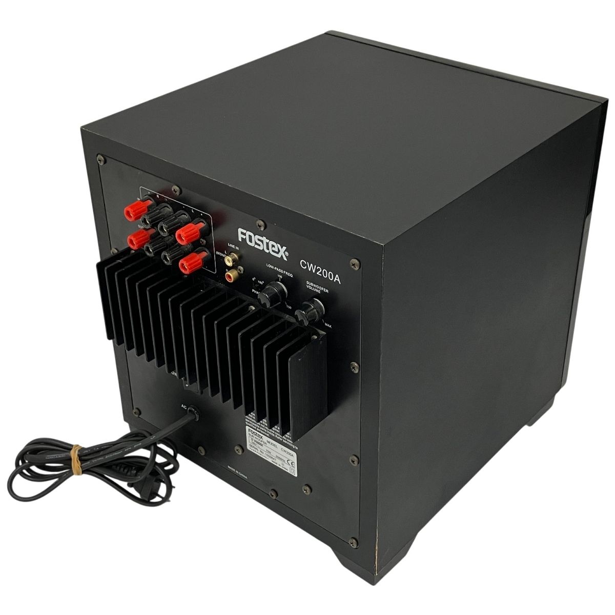 FOSTEX CW200A アクティブ サブウーファー オーディオ 音響 機材 中古