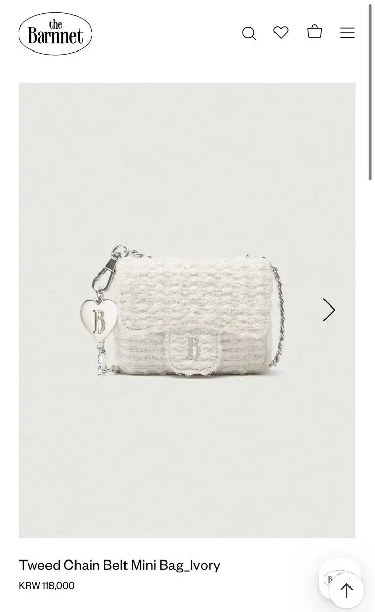 ザ バーネット アイボリー ツイード チェーン ミニバック
