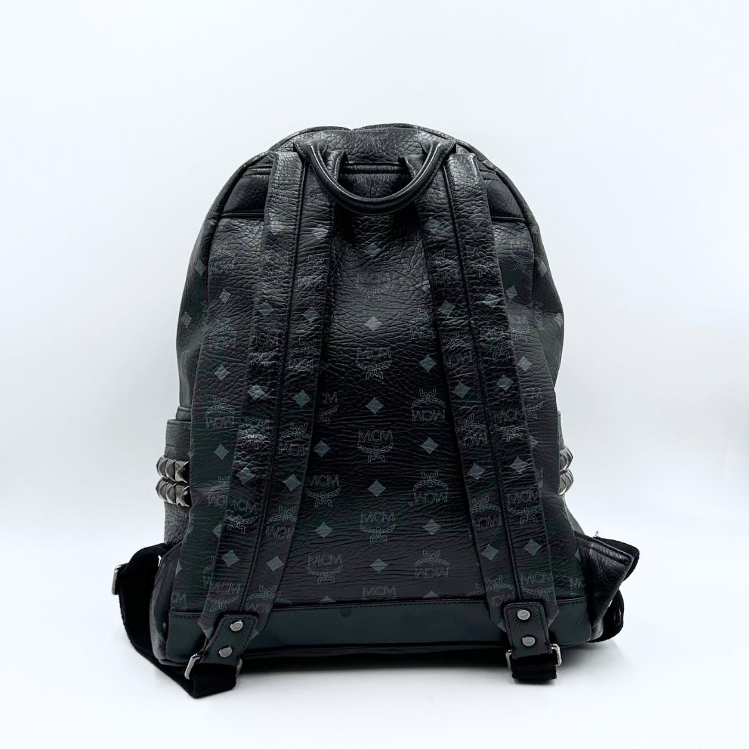 中古品】MCM ヴィセトス スタッズ レザー リュックサック - メルカリ