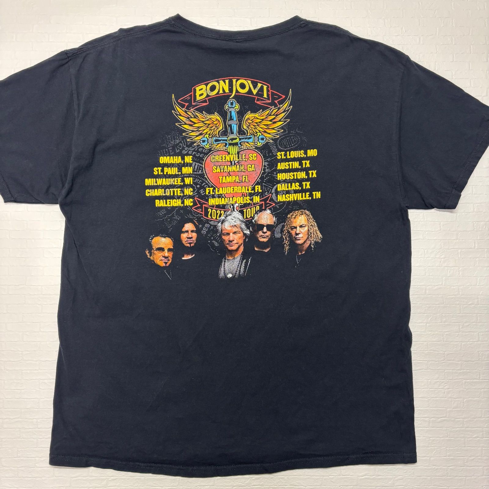 US古着 BON JOVI 2022 ツアー Tシャツ 黒 | バンドT ロックT ボン