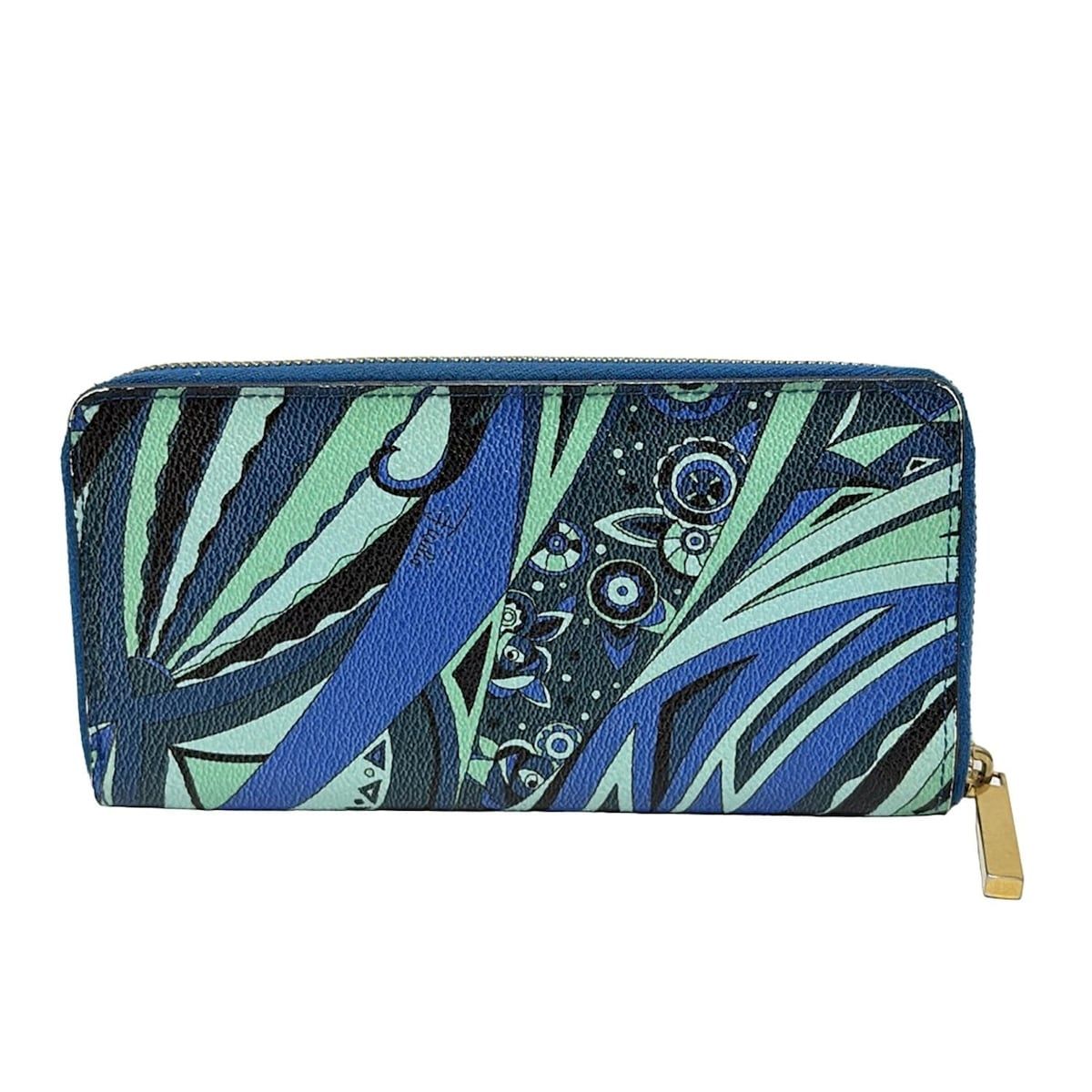 EMILIO PUCCI(PUCCI)(エミリオプッチ) 長財布 - ブルー×ライトグリーン