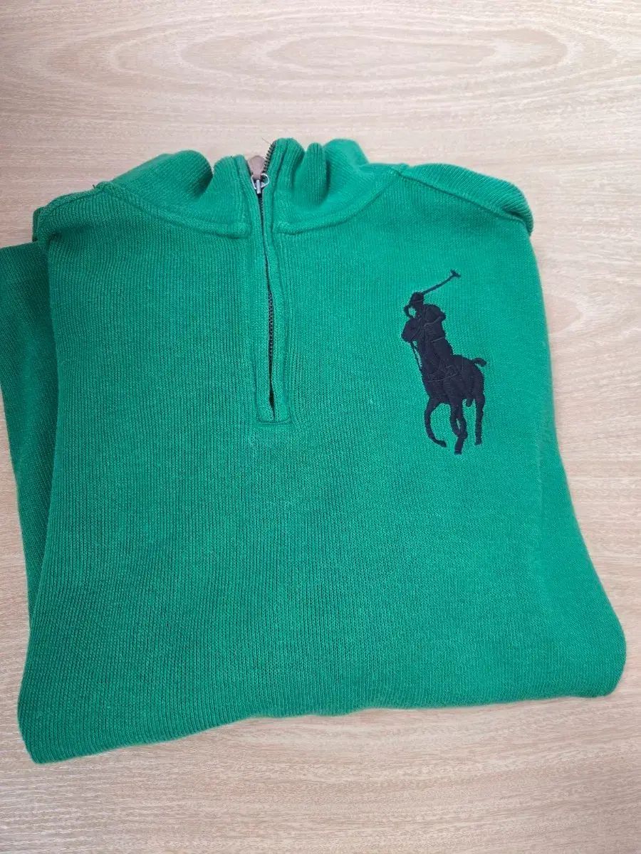 ポロラルフローレン グリーン ハーフジップアップ m
