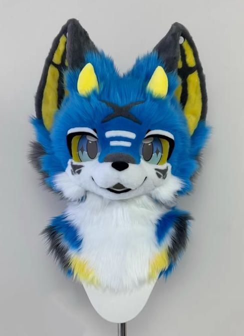 着ぐるみヘッド ドラゴン NO.473 青 全頭ヘッド ケモノ ファースーツ ぬいぐるみ コスプレ コスチューム kigurumi