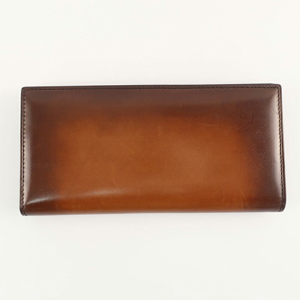 天白 ベルルッティ エスパス アンディ フラップ ロングウォレット 長財布 レザー ブラウン系 財布