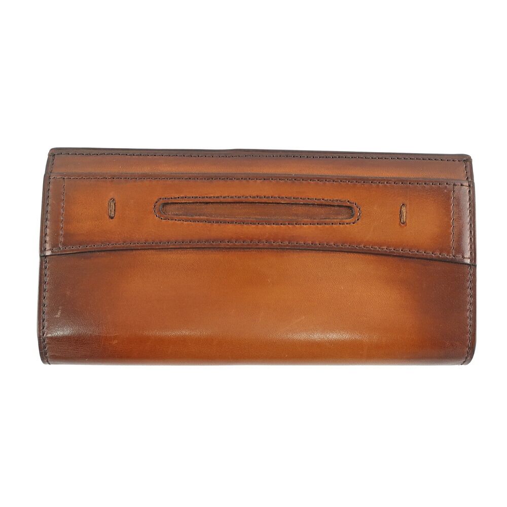 天白 ベルルッティ エスパス アンディ フラップ ロングウォレット 長財布 レザー ブラウン系 財布