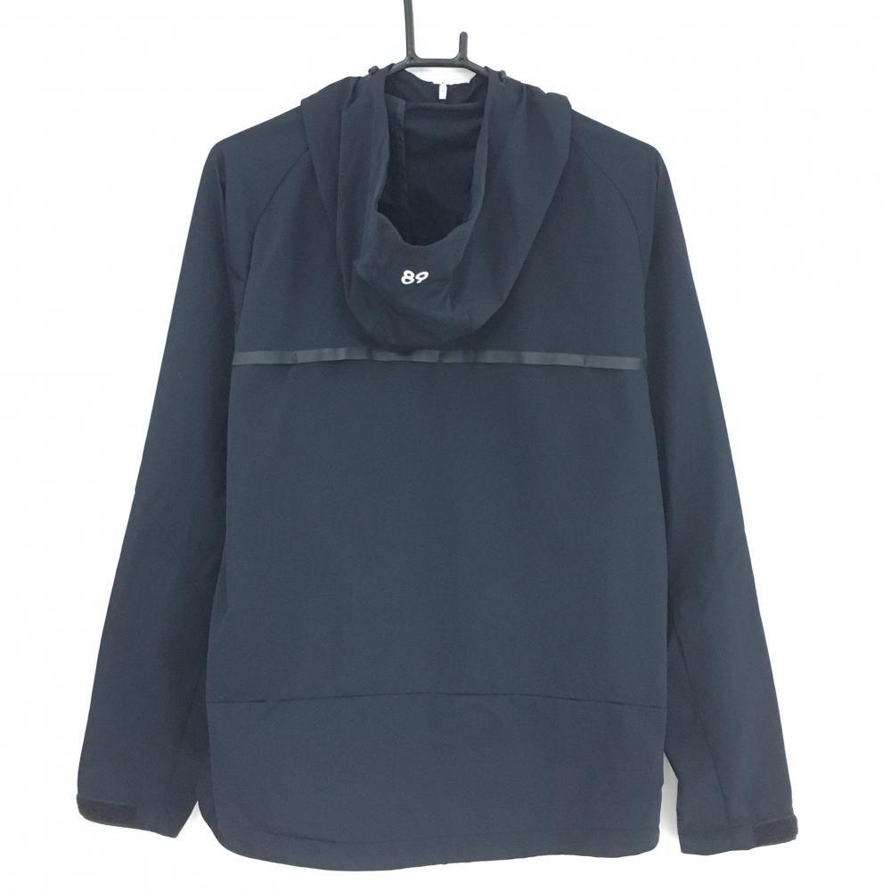 超美品】パーリーゲイツ ジップパーカー ダークネイビー ロゴ白 ドロー