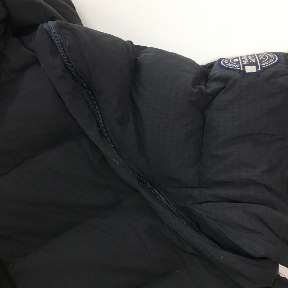 美品】パーリーゲイツ 4WAYダウンジャケット ネイビー 地模様 フード袖