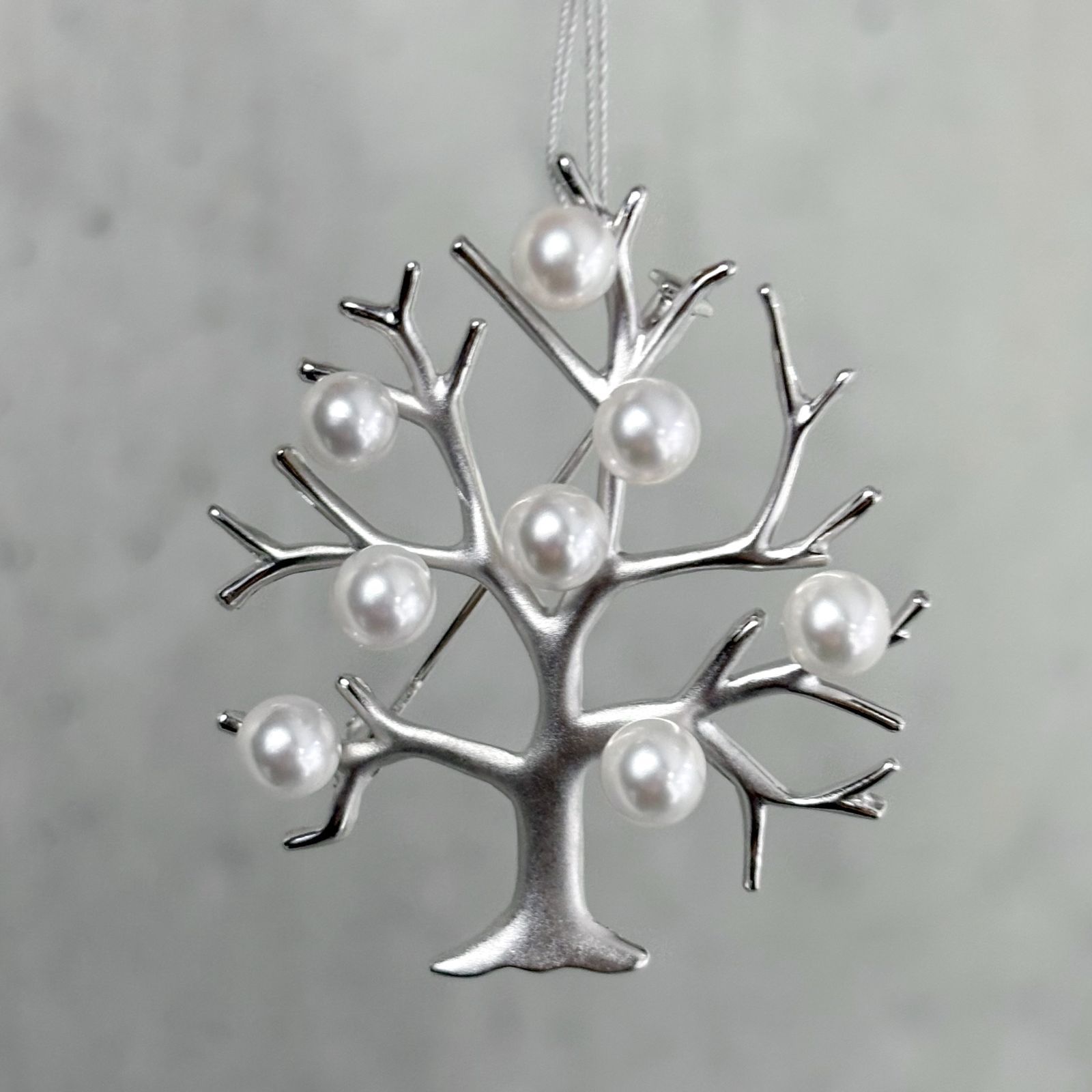  アコヤ本真珠 テリ抜群 5-5.5 mm ブローチ シルバー ツリー ブローチ コサージュ アクセサリー