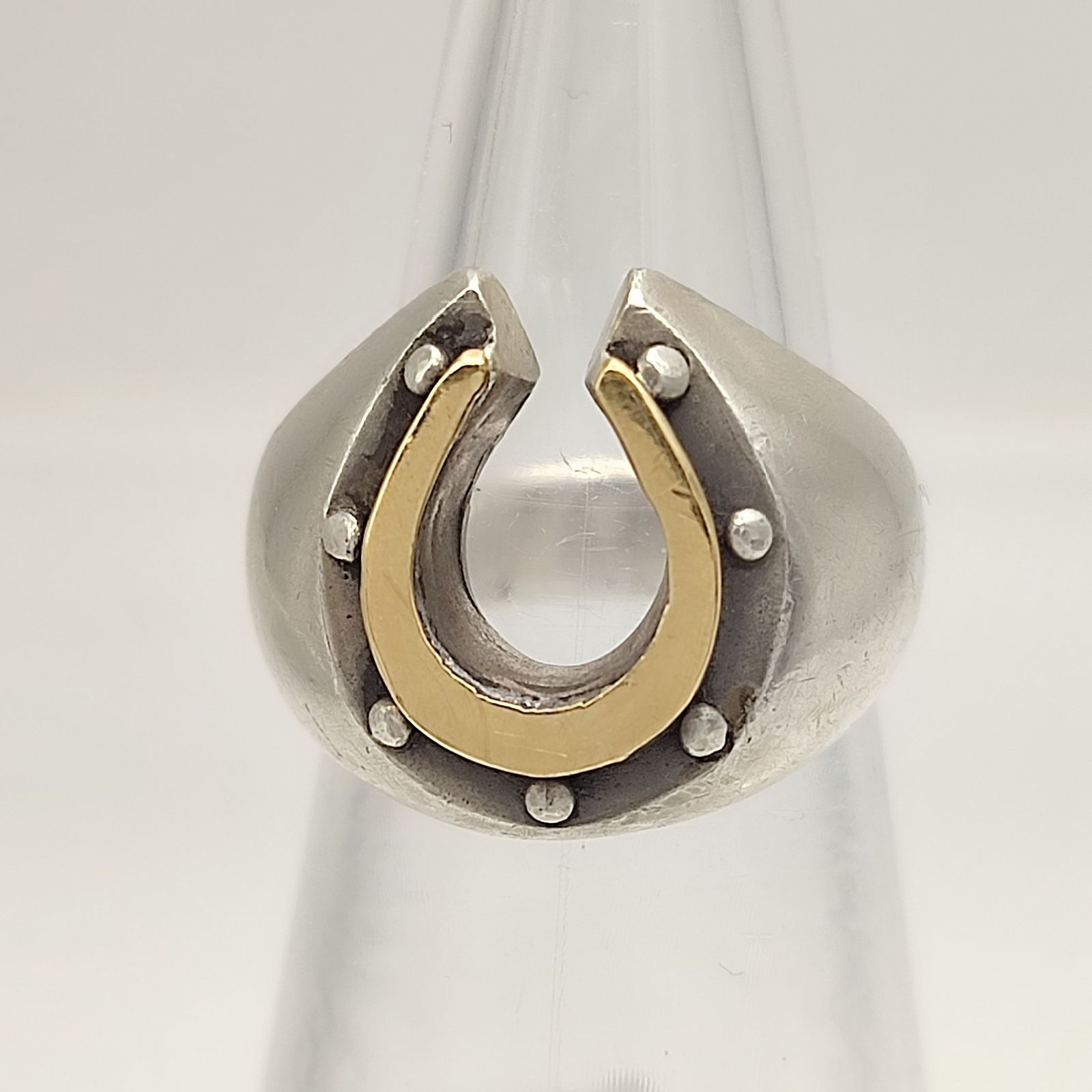 Wing Hands ホースシューリング STEADY WIND Ring SILVER K 18×シルバー950 11号