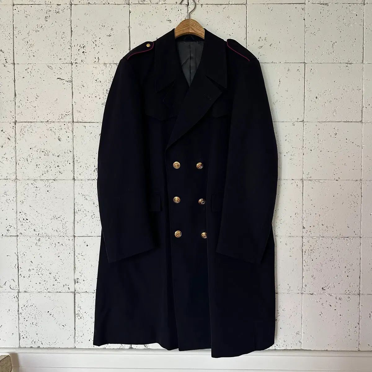 52 イタリア軍 ネイビー トレンチコート