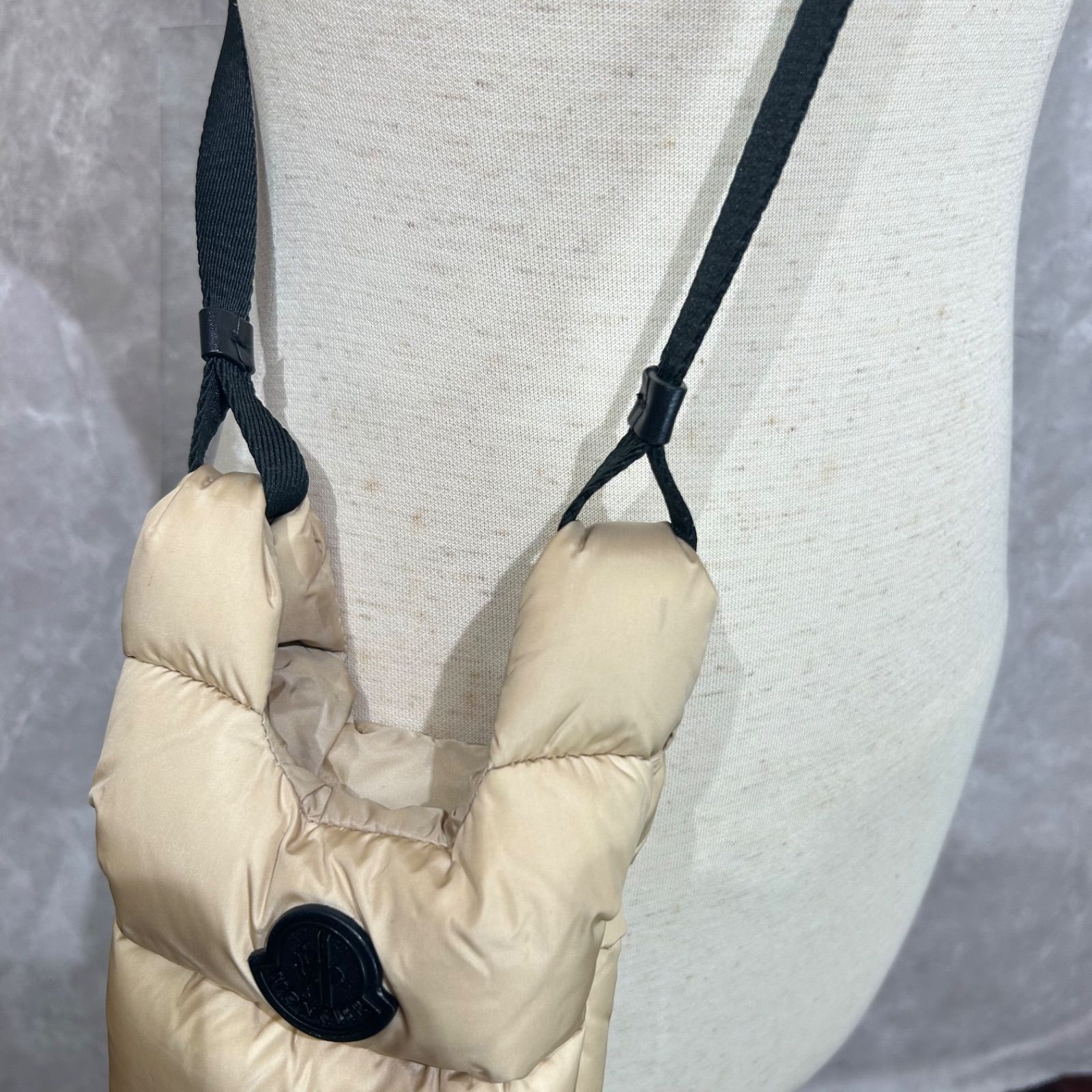 MONCLERモンクレール ショルダーバッグ レジェールトート レザーページュ MONCLER