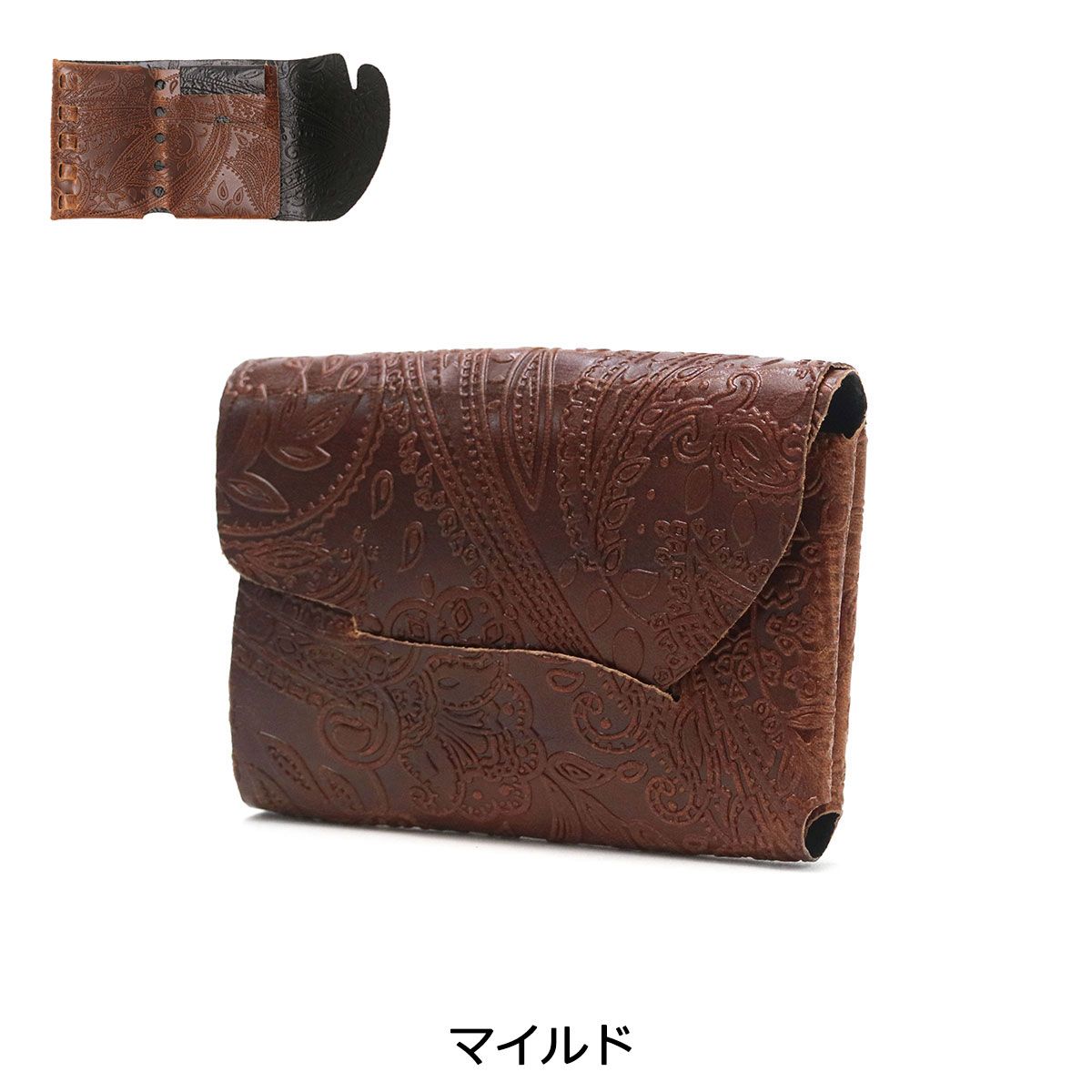 所作 財布 Shosa ショサ cp2.5 cp ペイズリー 三つ折り財布 コンパクト