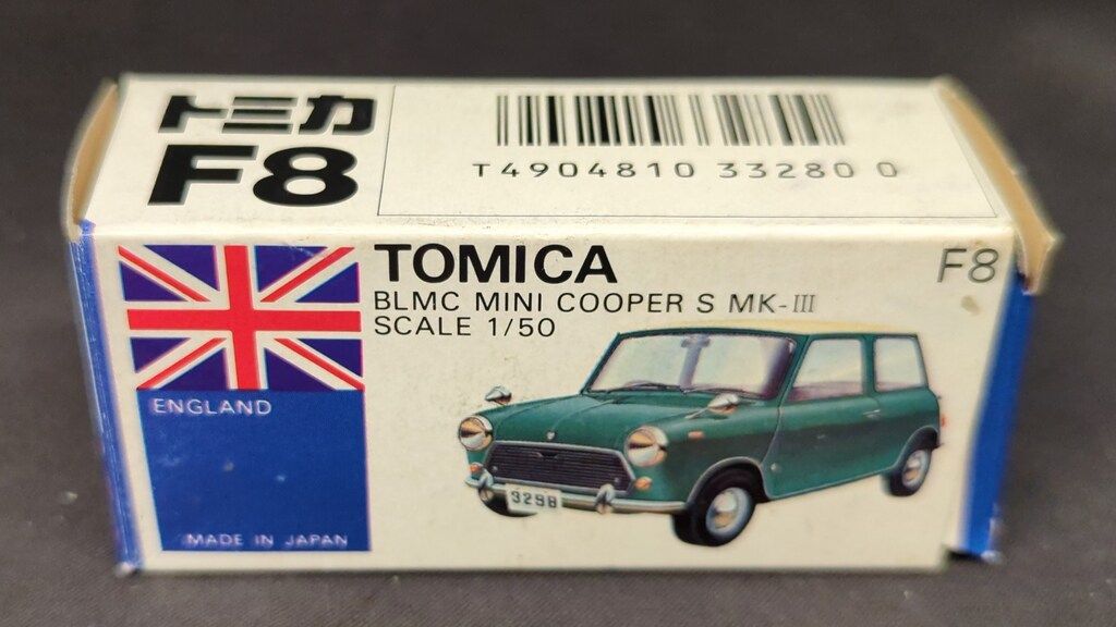 トミー トミカ青 BLMCミニクーパーSマークIII/緑メタ 白内装