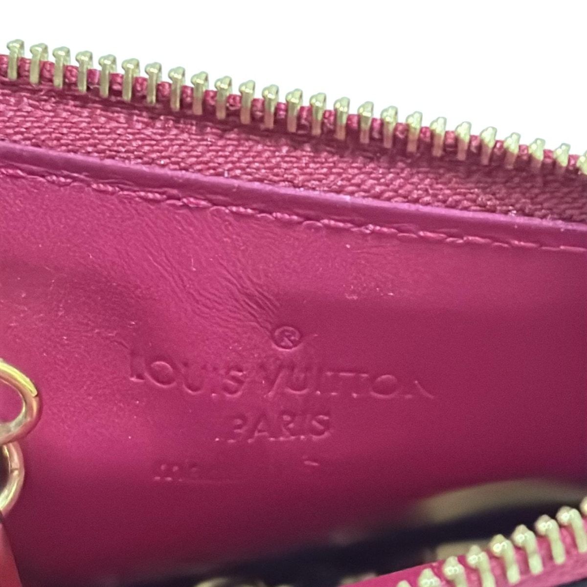  LOUIS VUITTON ルイヴィトン コインケース モノグラムヴェルニ ポシェットクレNM M 93637 ローズポップ レザー その他 折り財布