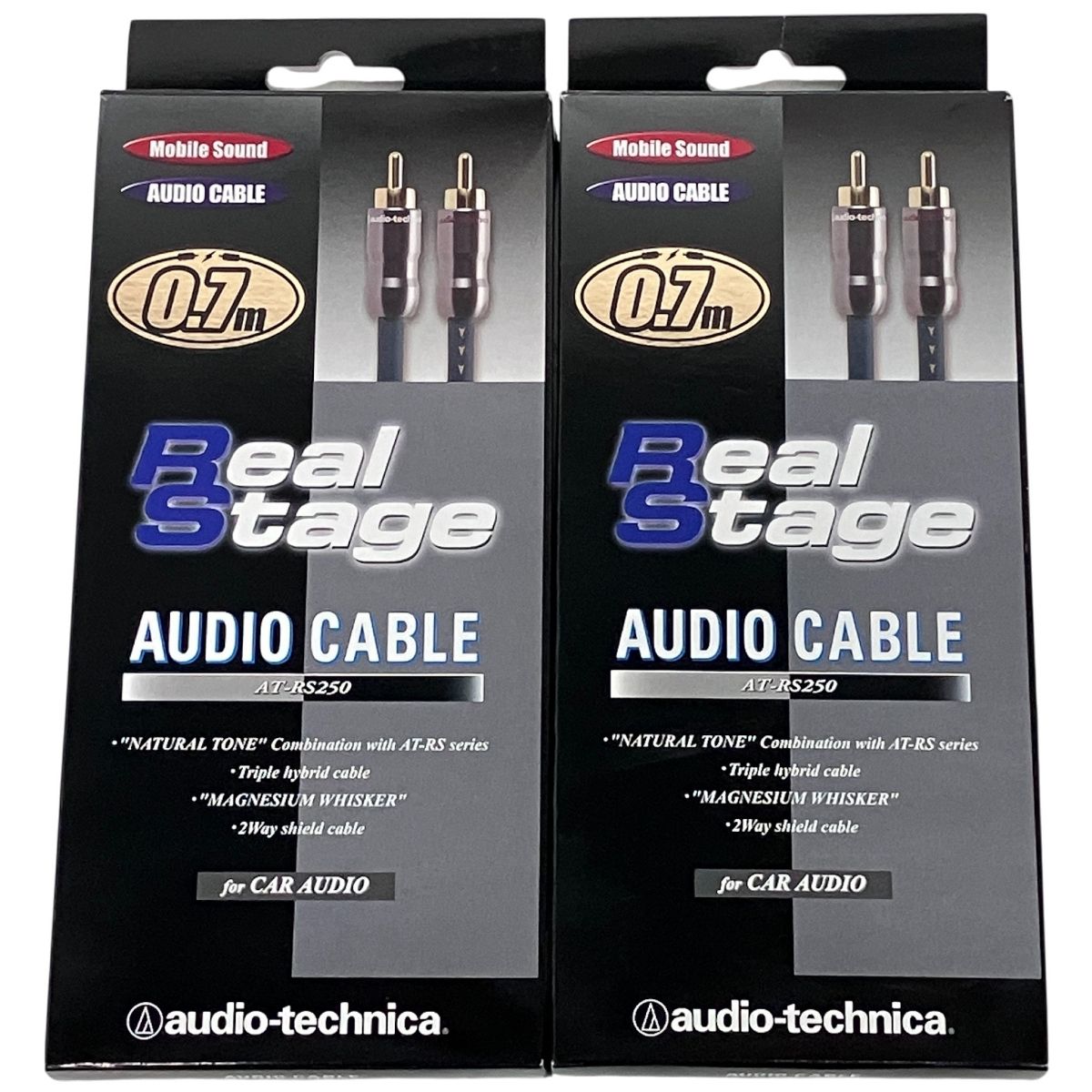 audio-technica オーディオテクニカ at-rs 250 real stage RCAケーブル 音響機器 2点セット