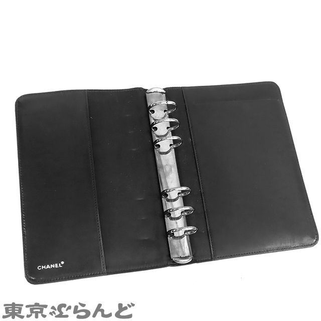 シャネル CHANEL ニュートラベルライン システム手帳 ブラック 黒