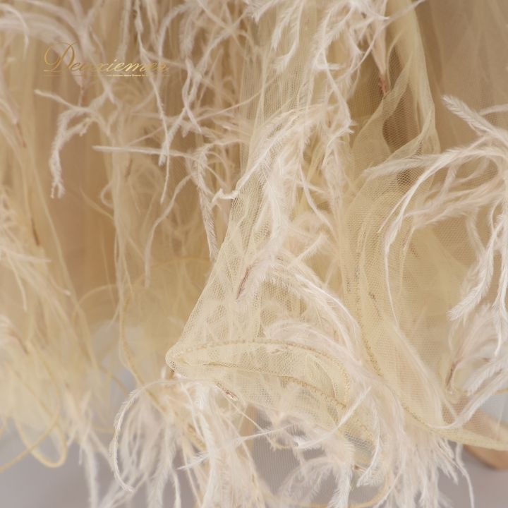 社交ダンス 衣装 ジャンティ gentil Chisaki uga ドレス ワンピース ファー 羽 デモ 競技 ダンス パーティ 発表会 オレンジ レース 宇賀千咲 オレンジ系 ブラウン系 ベージュ系 茶色