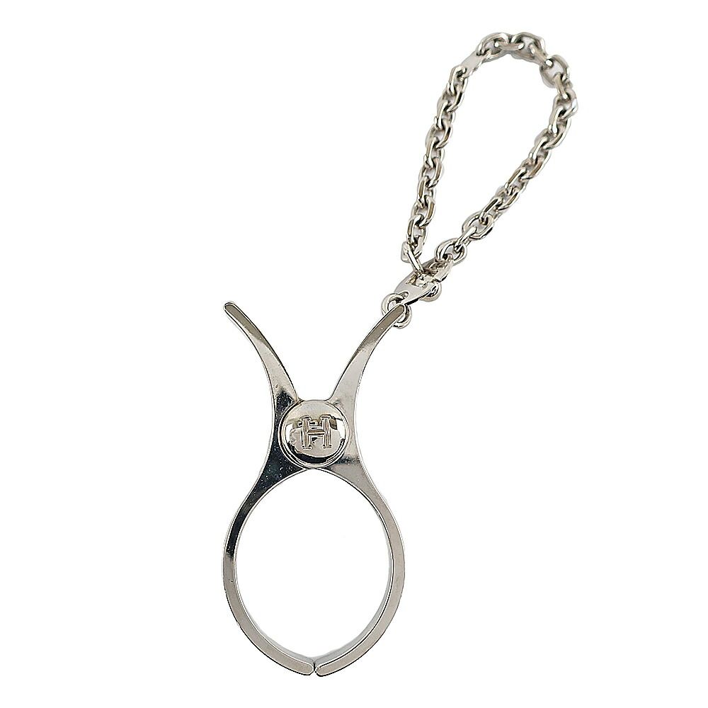 天白】エルメス グローブホルダー フィル― シルバー金具 小物 その他