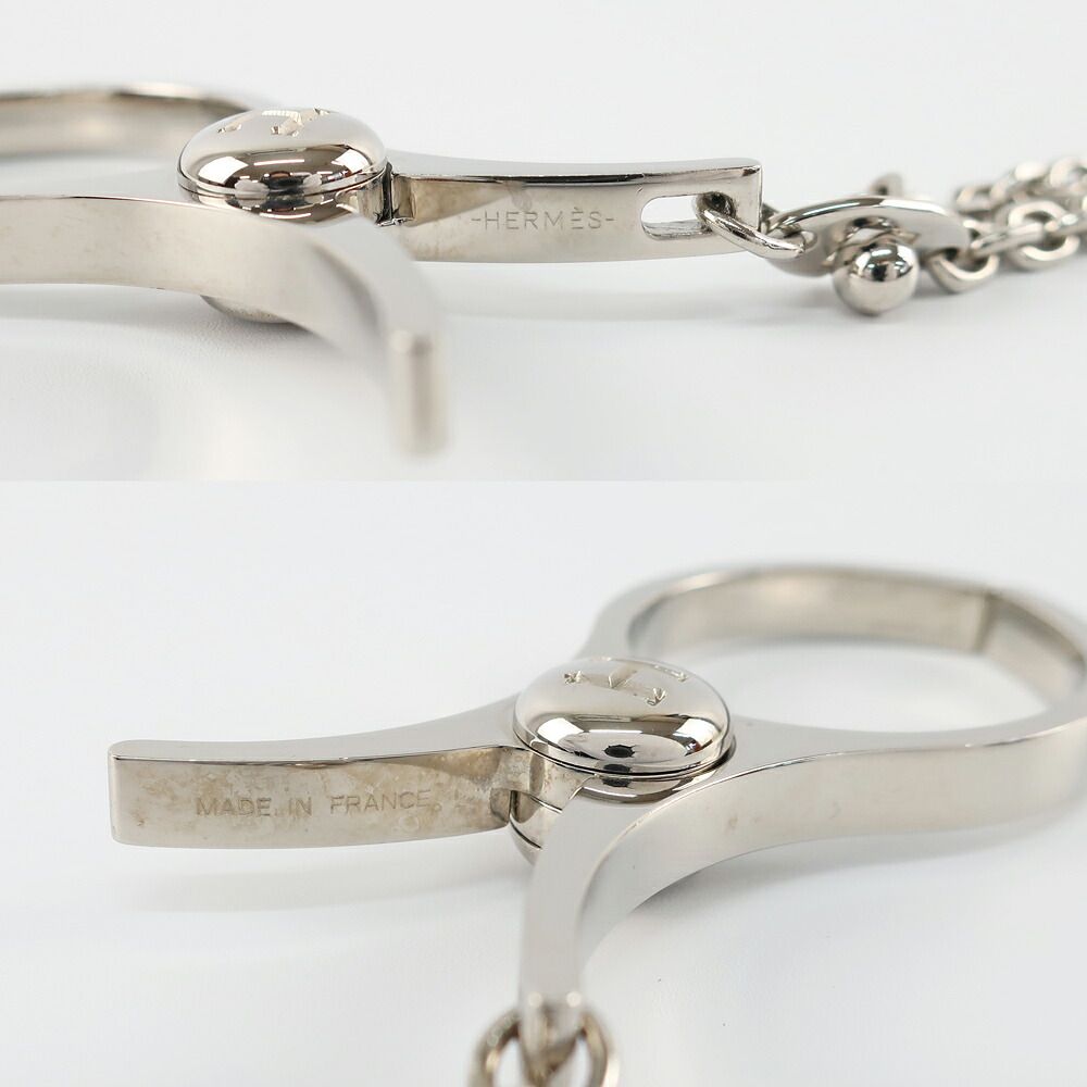 天白】エルメス グローブホルダー フィル― シルバー金具 小物 その他