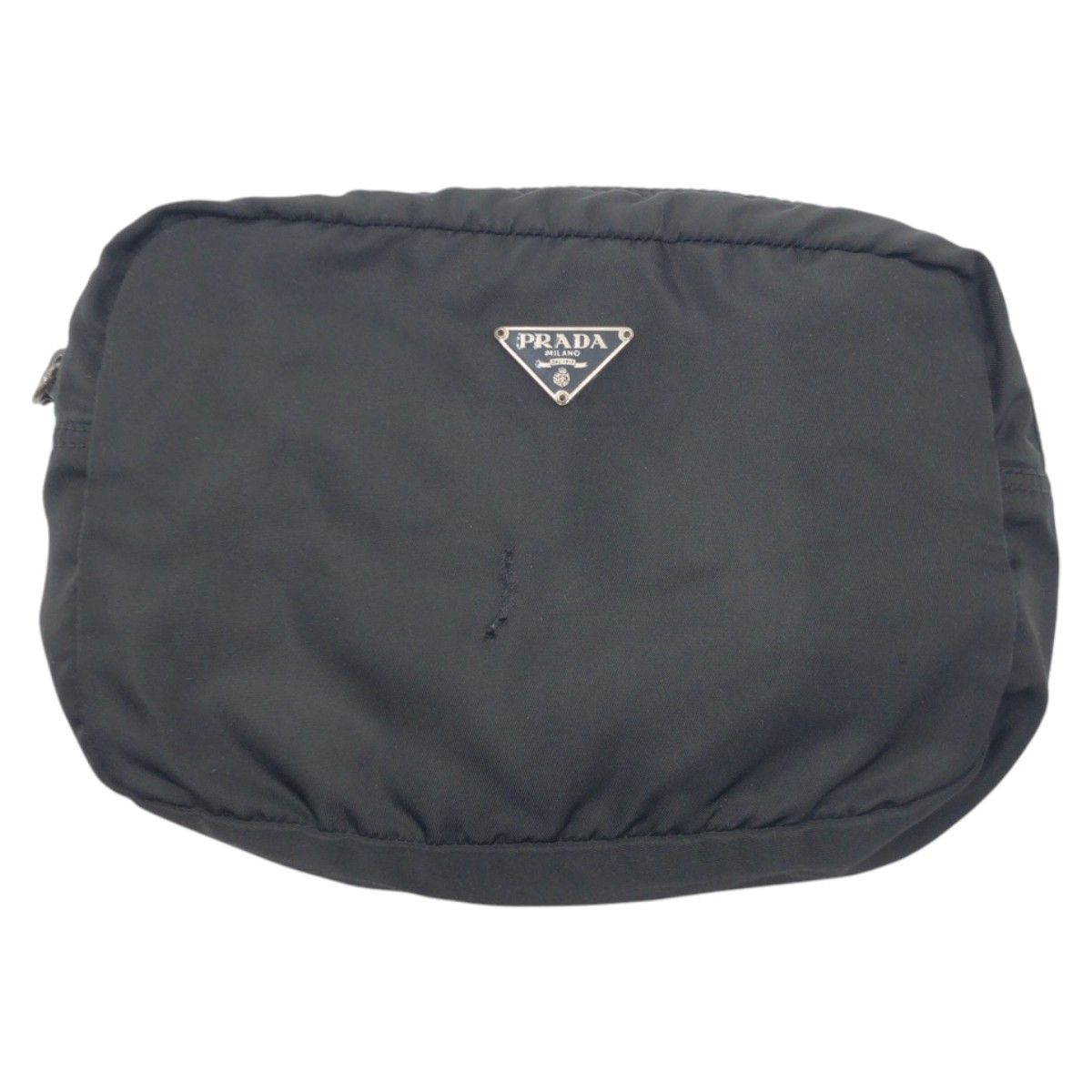 PRADA プラダ テスート 三角ロゴ ブラック 黒 ナイロン ポーチ メイク