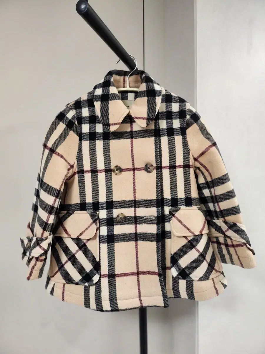 バーバリーキッズ クラシック コート キッズ 女の子 チェック ウールコート