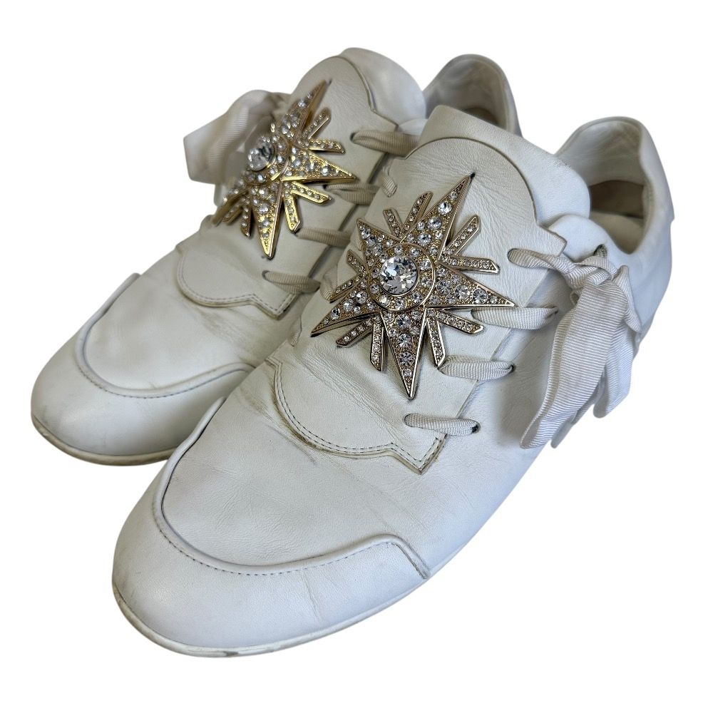 良品 Roger Vivier ロジェヴィヴィエ レザー ビジュー メタル 装飾