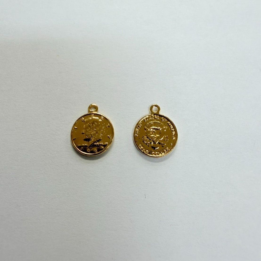 コインチャーム 金属 モチーフ 10ｍｍ 10個入り メタル ゴールド アクセサリー 手芸 ハンドメイド 材料